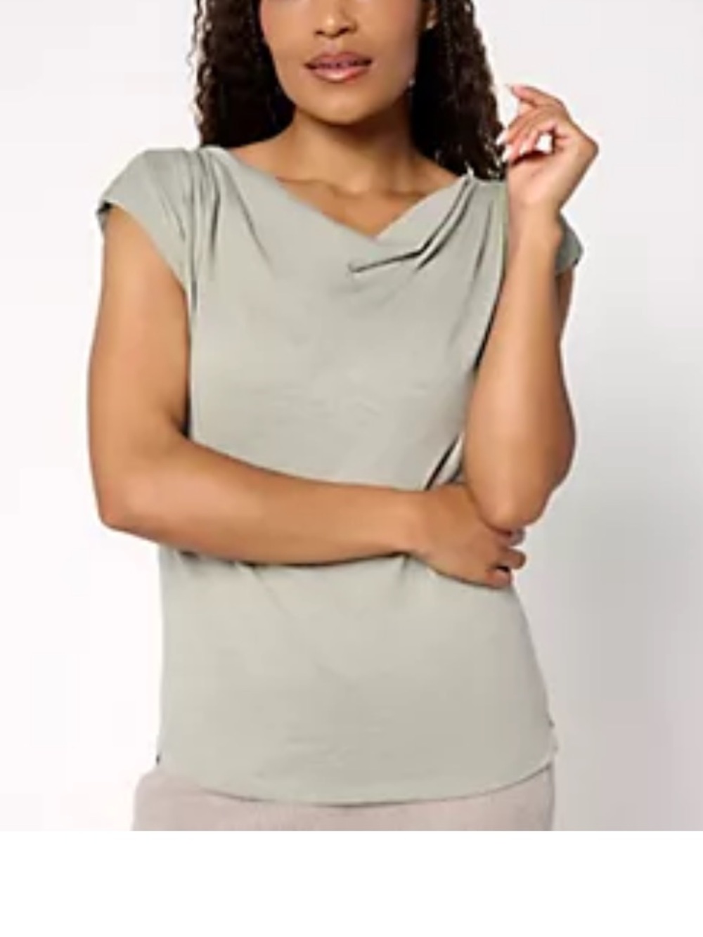 Barefoot Dreams Slub Burnout Draped Boxy Tee